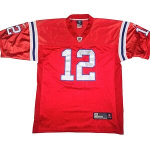 Reebok NFL Equipment Throwback Tom Brady New England Patriots Jersey Red Size 52